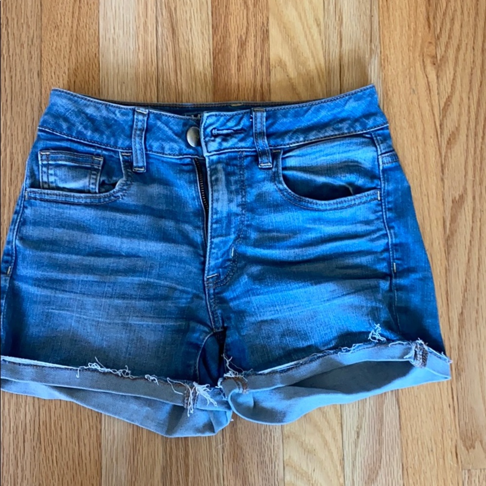 American Eagle hi-rise denim shorts
